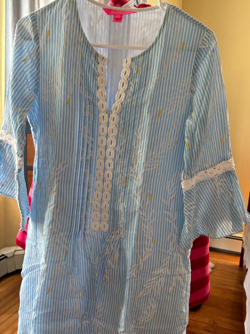 Lilly Pulitzer Blue & Yellow Striped Mini Dress